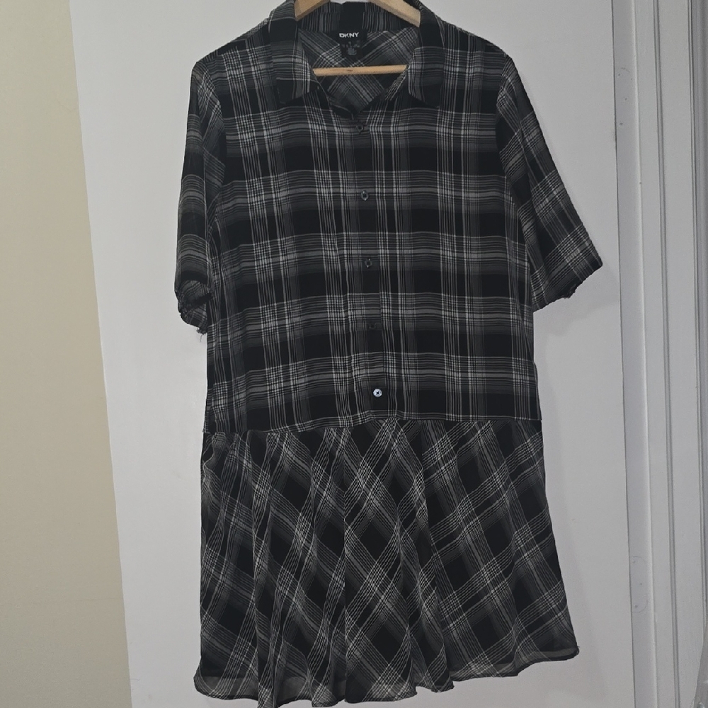 DKNY Black and White Dress Women Size 14